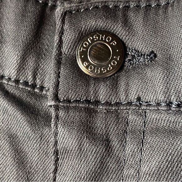 TopShop Black Jamie Coated Moto Pants Size 36 - Picture 9 of 13